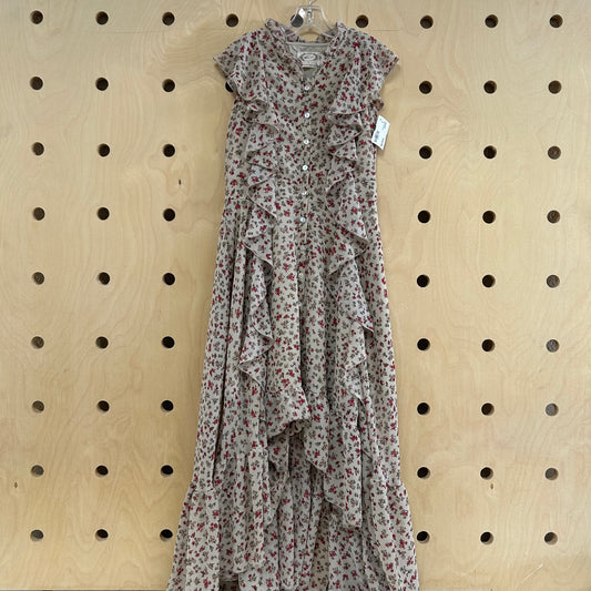 Taupe Floral Dress