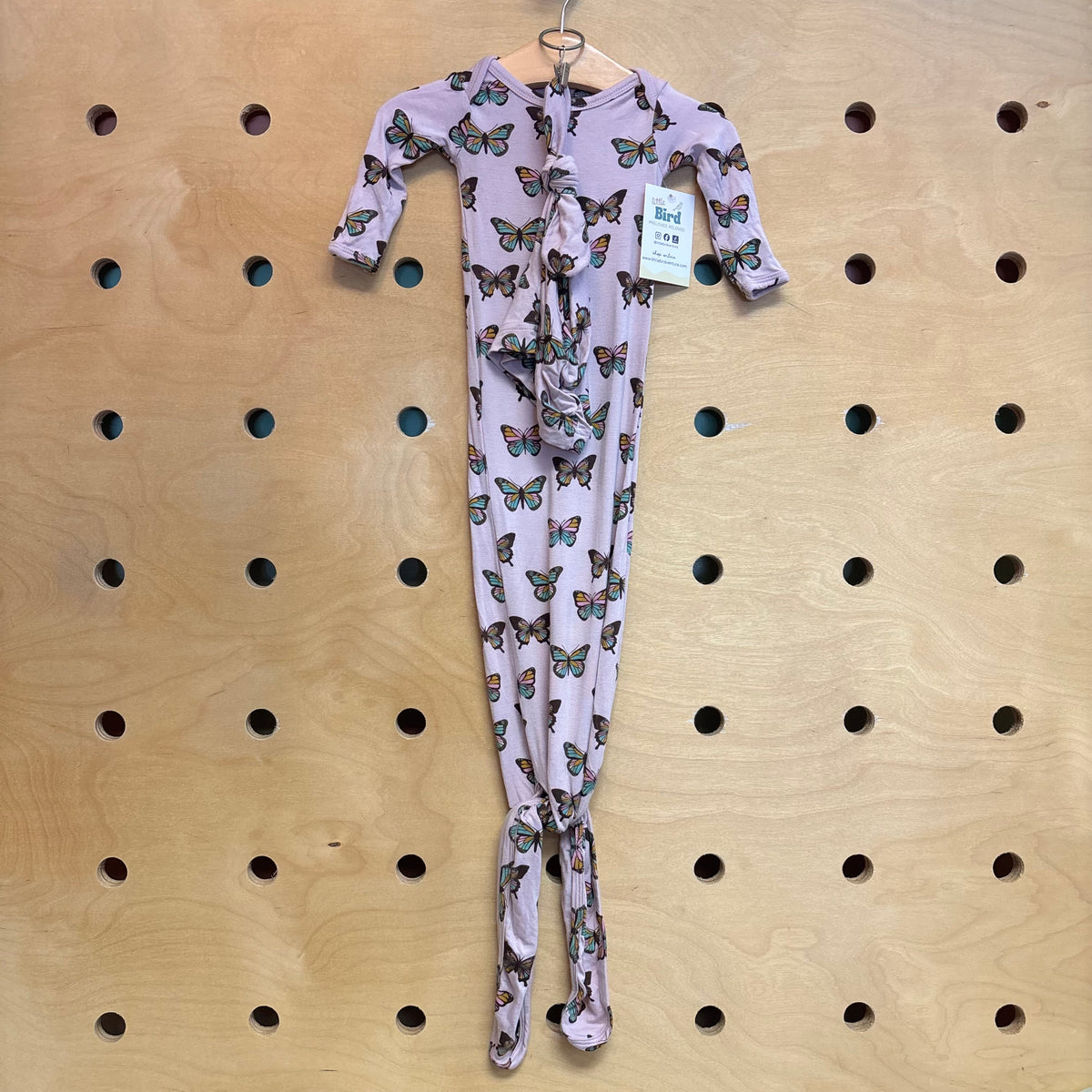 Lavender Bamboo Butterfly Knotted Gown/Hat