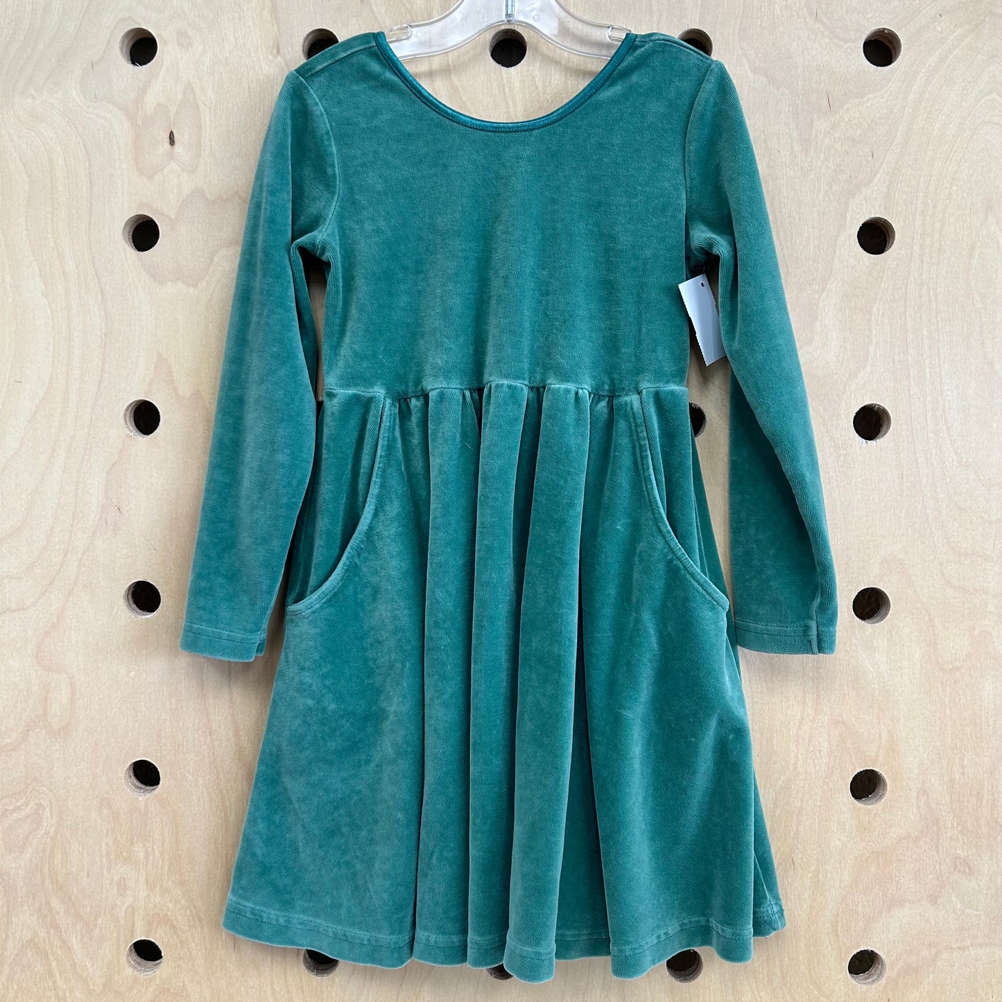 Green Velour LS Dress