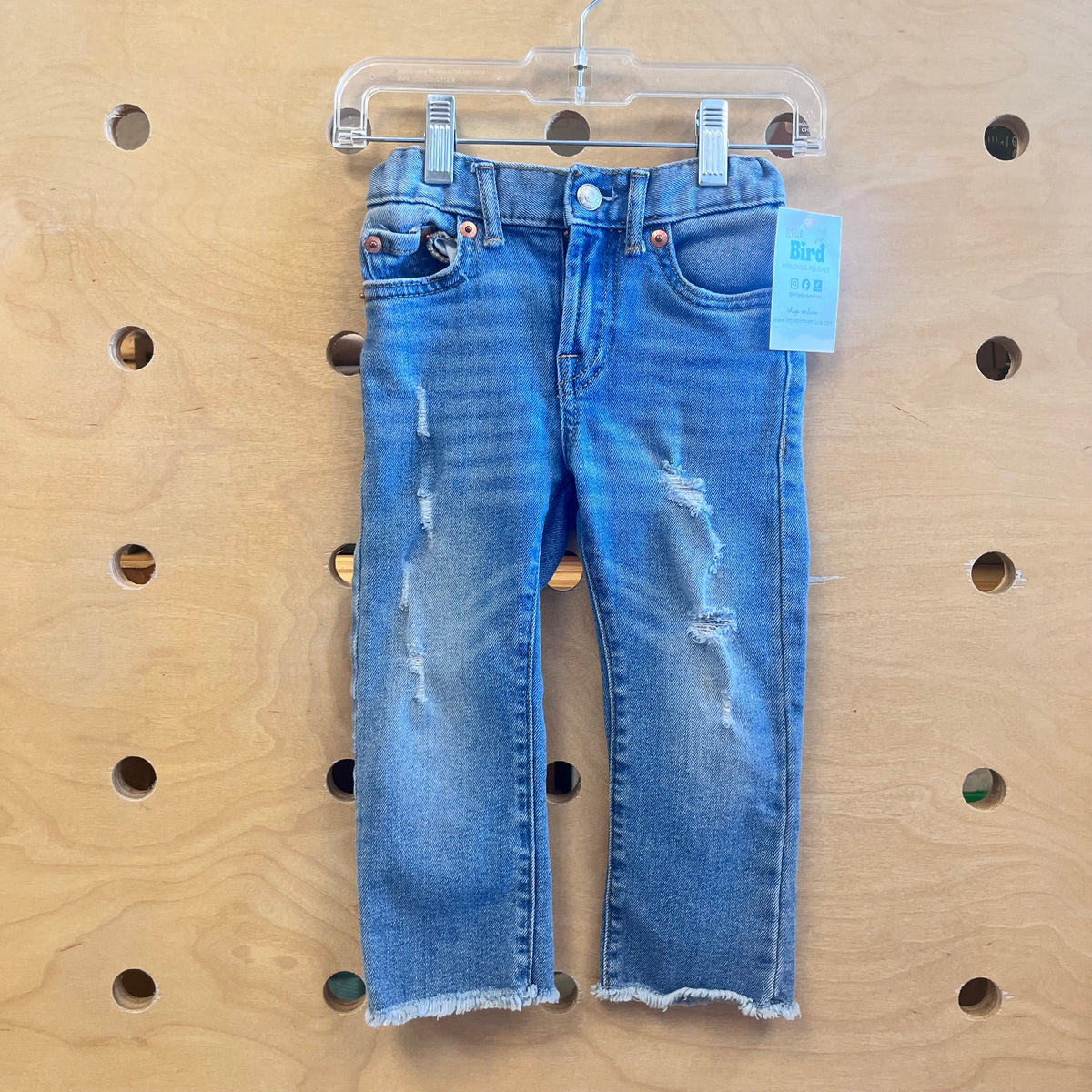 High Rise Ankle Straight Denim