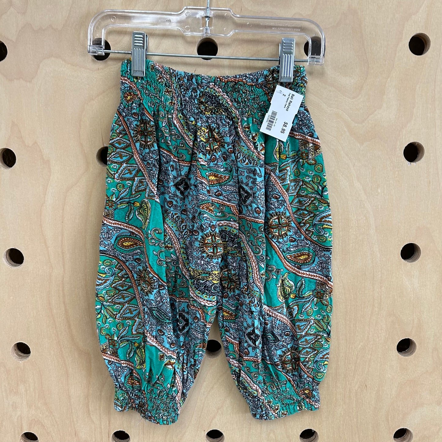 Teal Paisley Pants