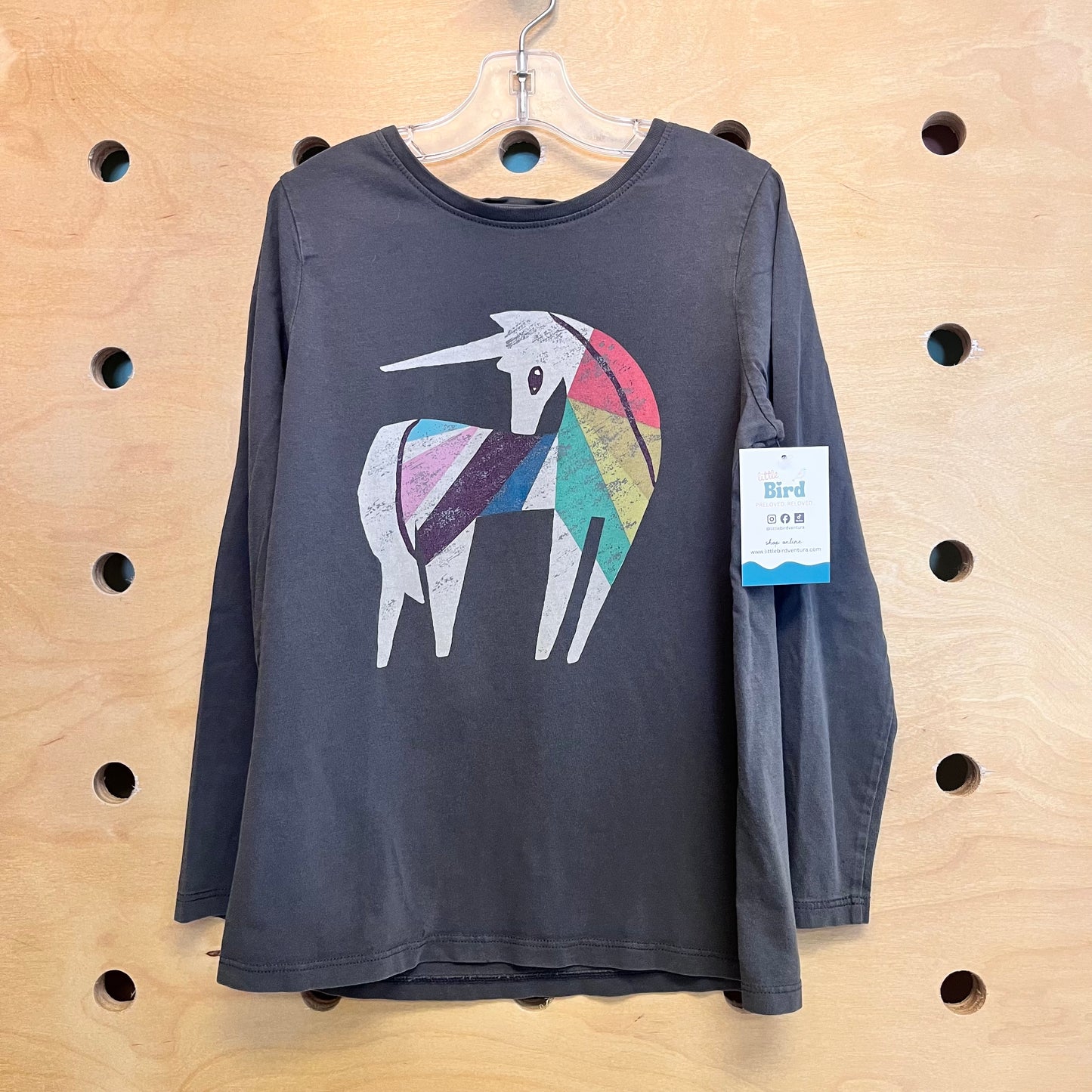 Grey Colorful Unicorn Tee