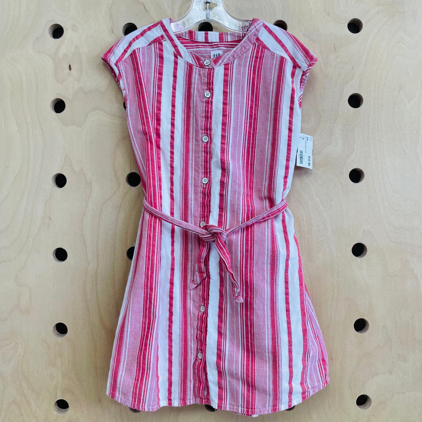 Pink + White Striped Dress