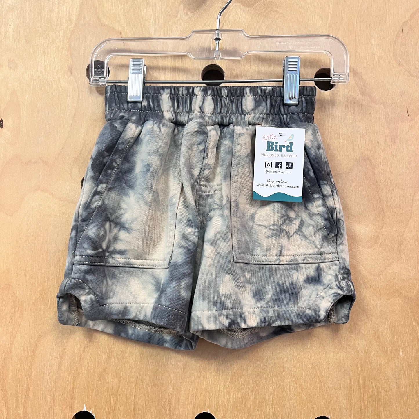 Tan + Grey Tie Dye Soft Shorts