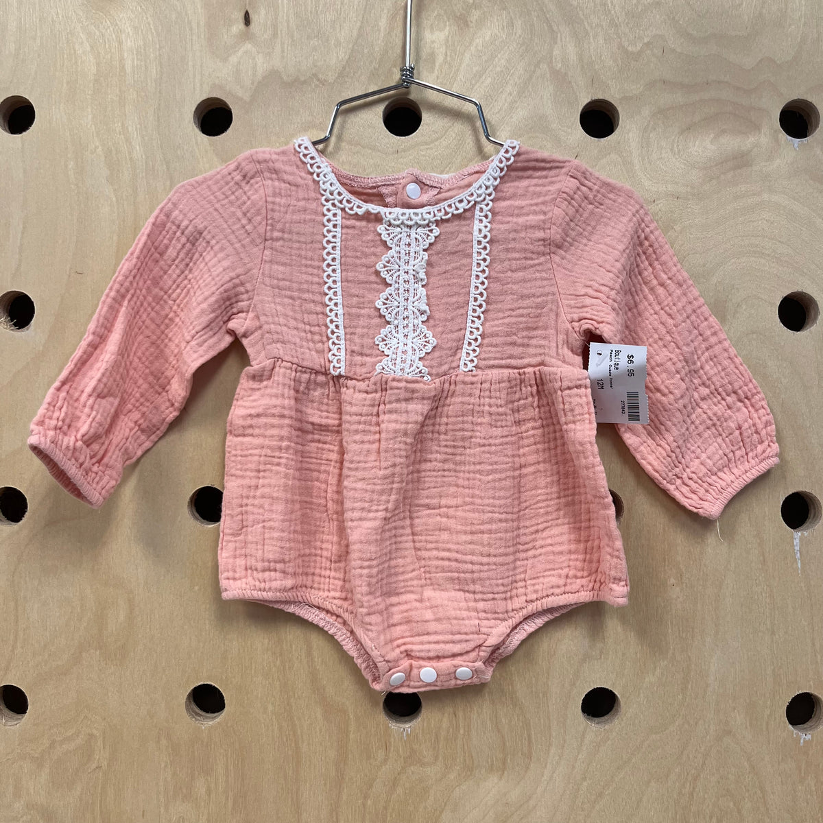 Peach Gauze Romper