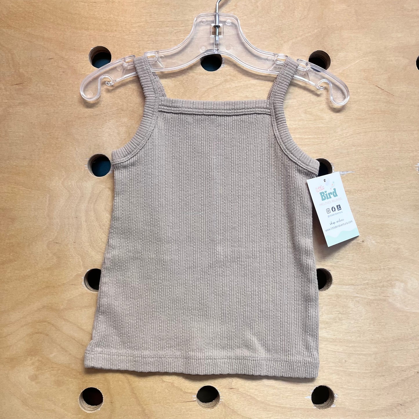 Brown Ribbed Tank