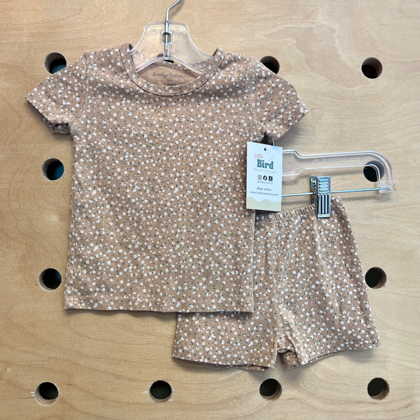 Tan Floral Pajamas