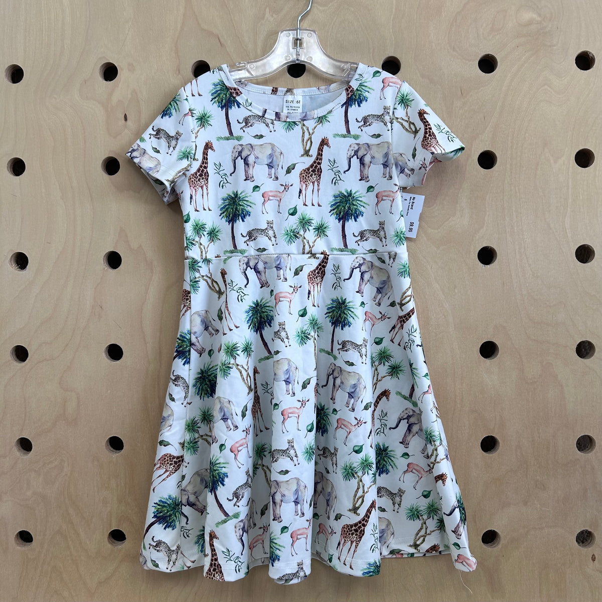 White Zoo Animals Dress