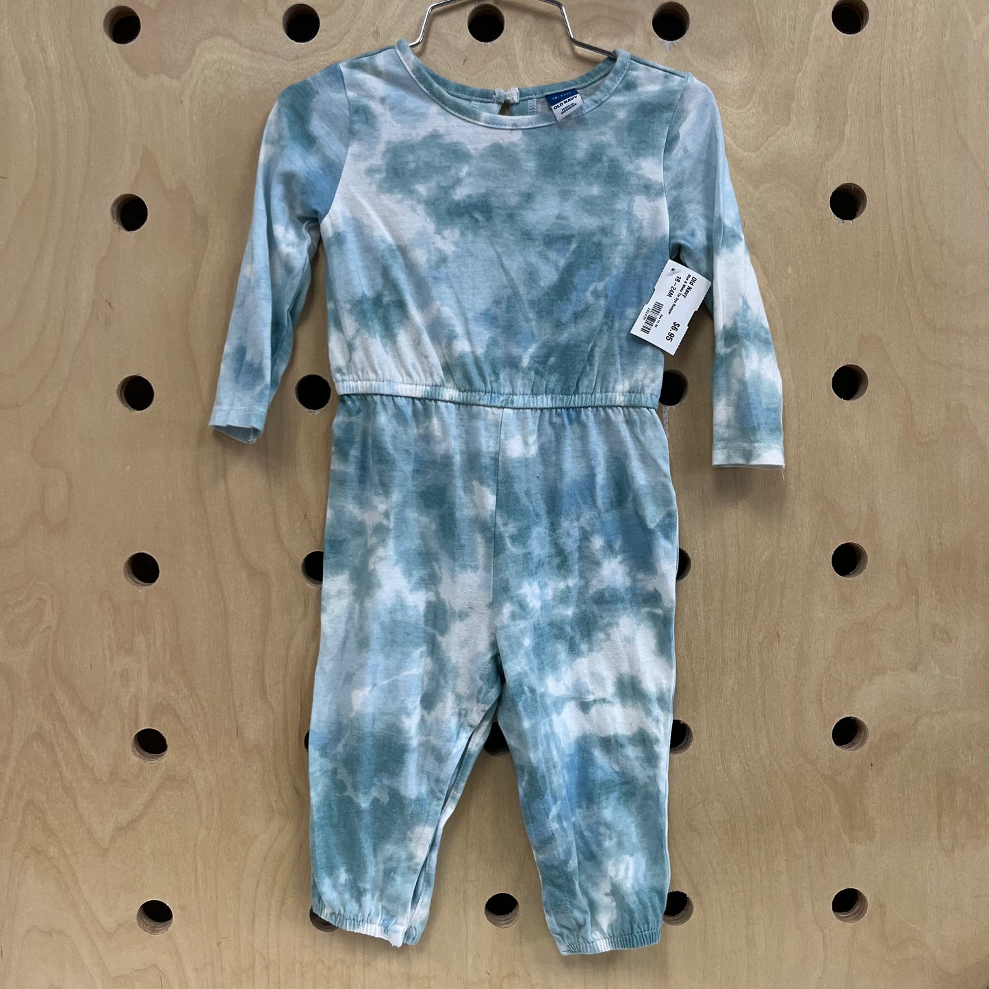Blue & White Tie Dye Romper
