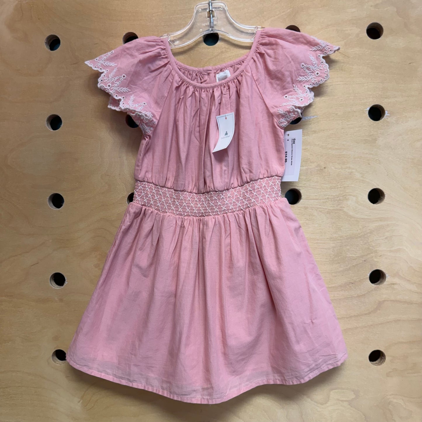 Pink Eyelett Sleeve Dress NEW!