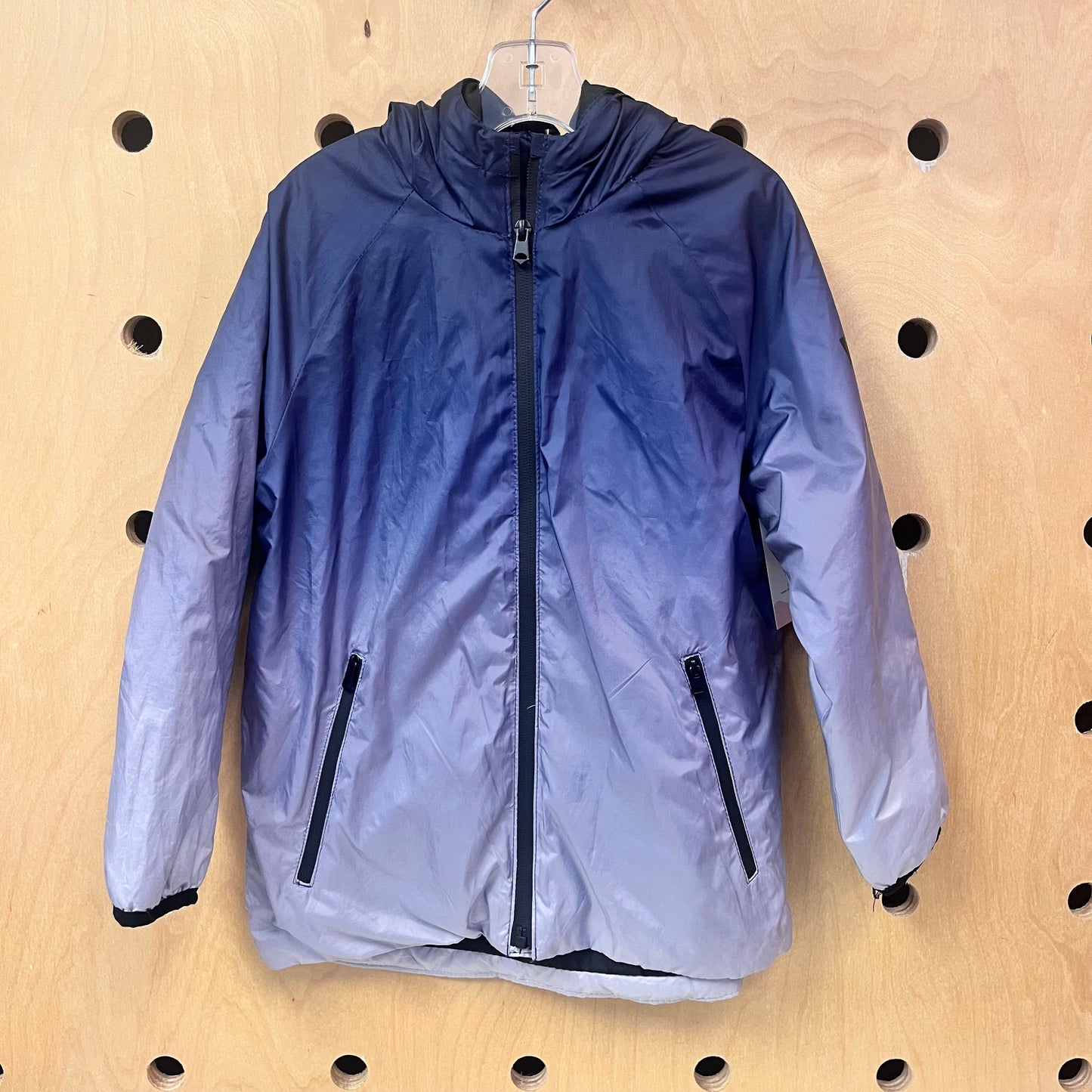 Blue Onmbre Lined Windbreaker