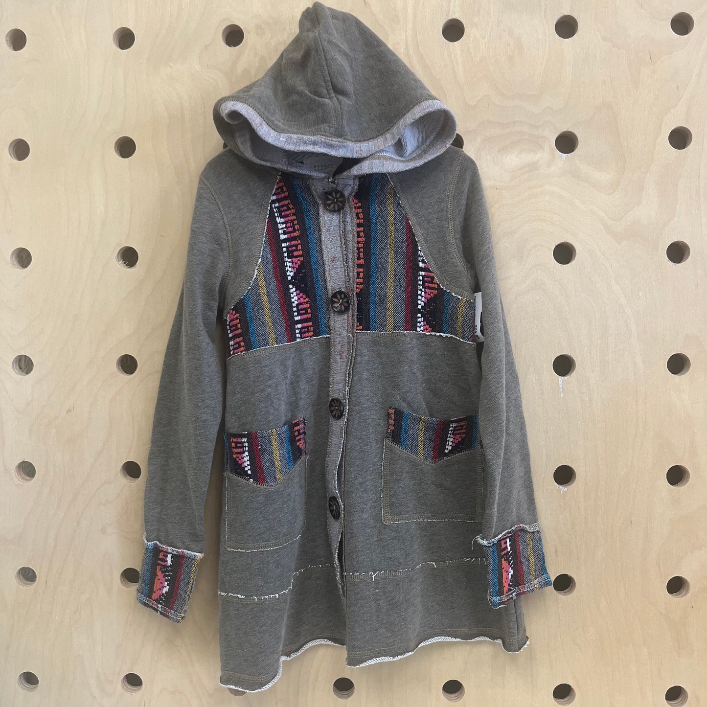 Grey Serape Hooded Dress