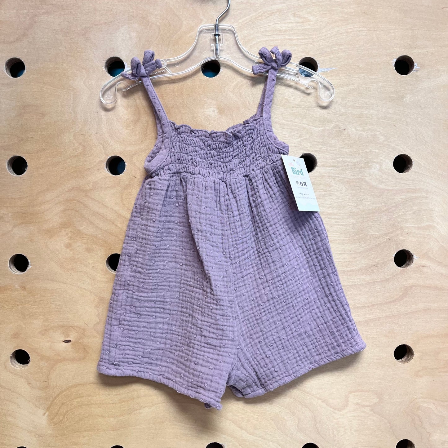 Dusty Purple Gauze Romper
