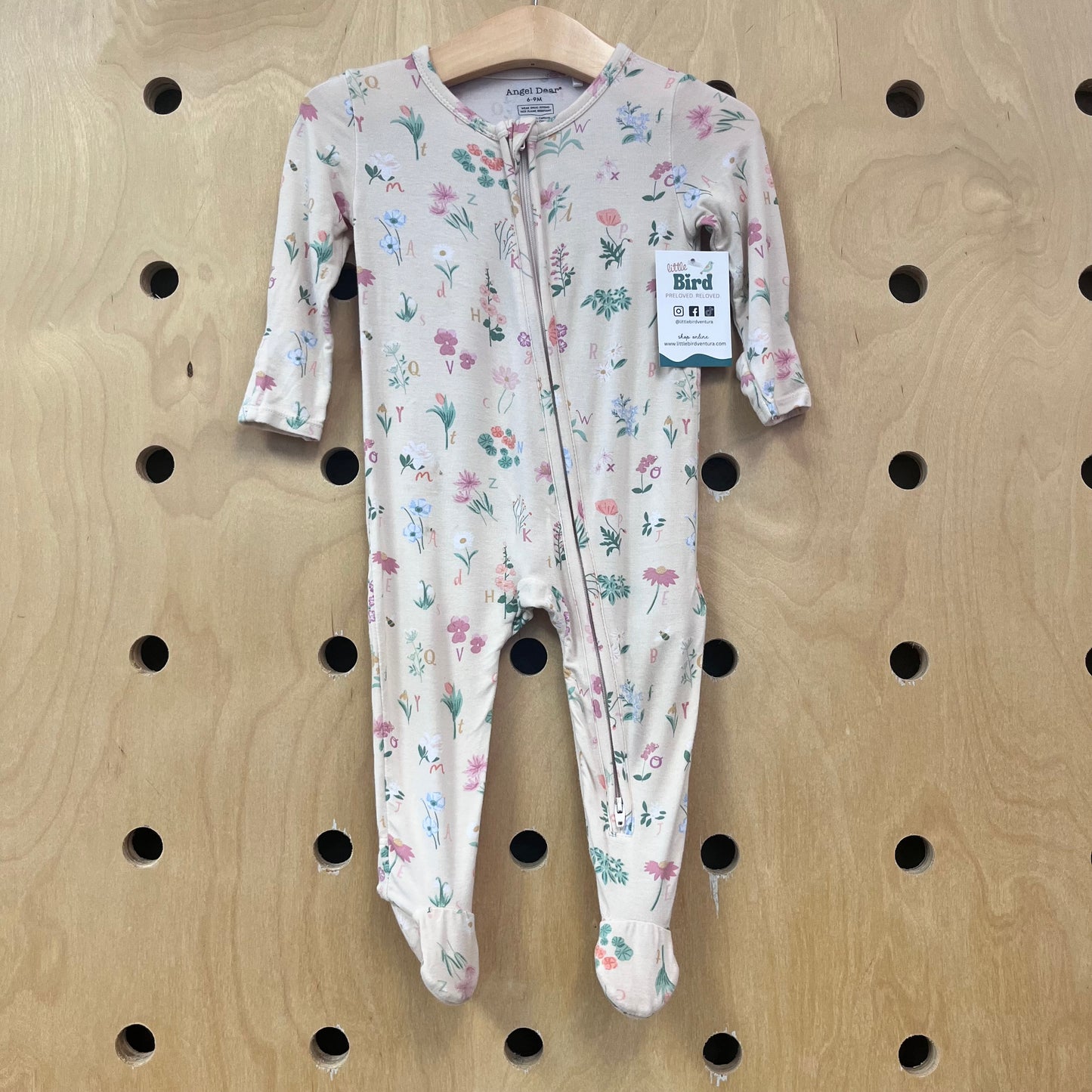 Floral Alphabet Bamboo Footies