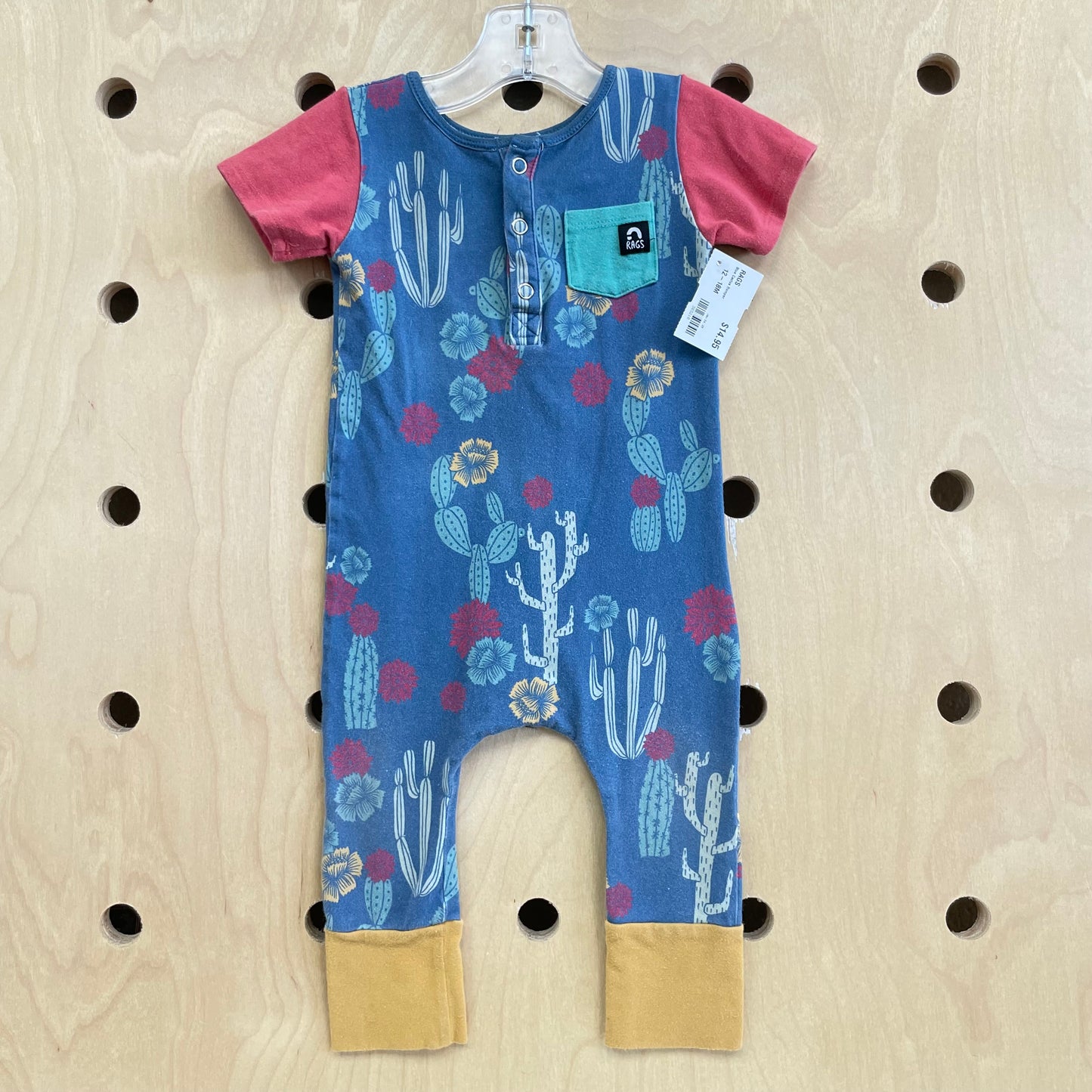 Blue Cactus Romper