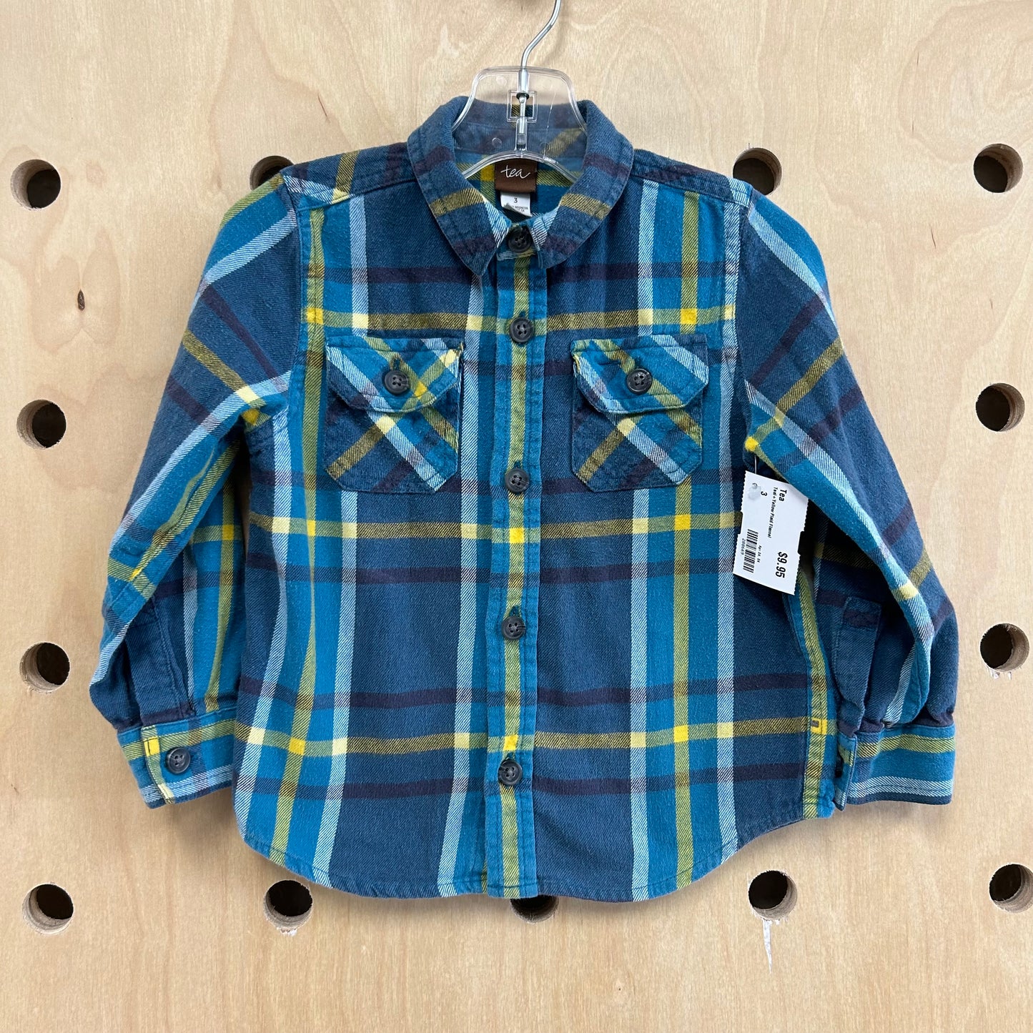 Teal+Yellow Plaid Flannel