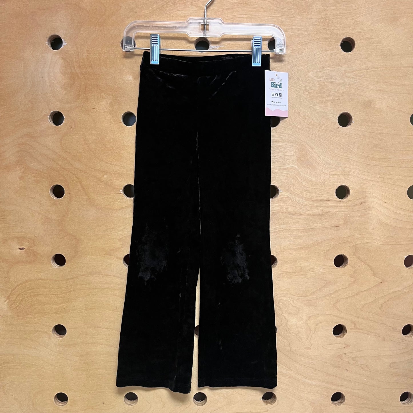 Black Velour Flare Pants