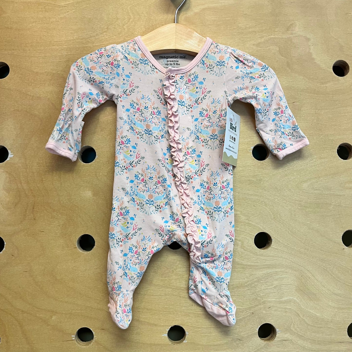 Pink Floral Magnetic Modal Footies