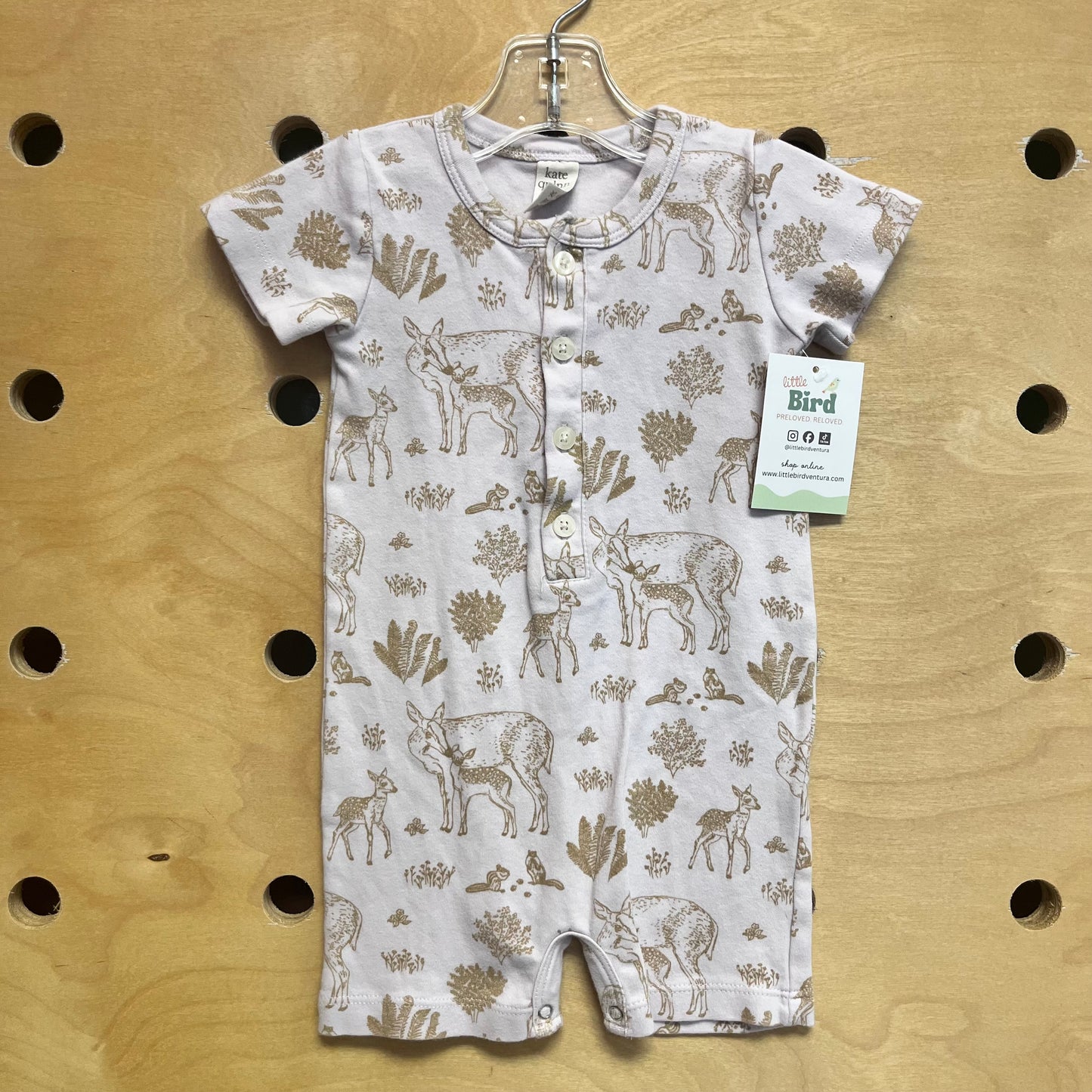 Organic Lavender Deer Romper