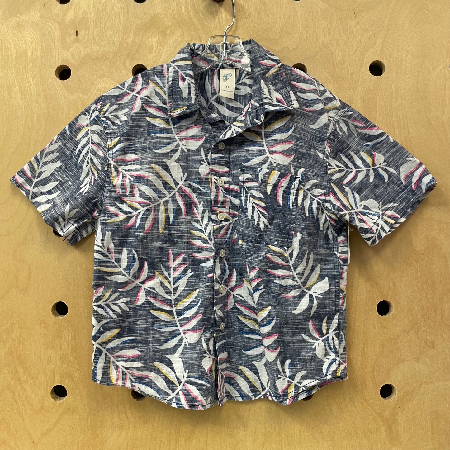 Blue Floral Button Up