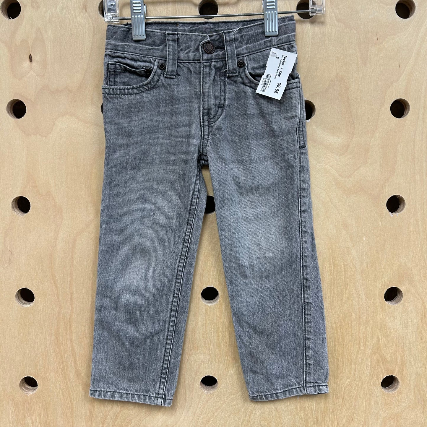 Grey Adjustable Waist Denim