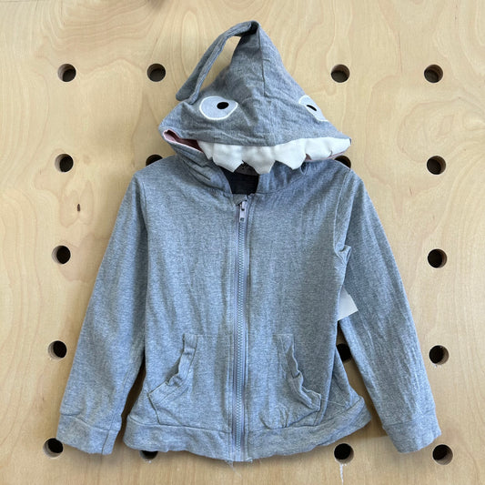 Grey Shark Zip Hoodie