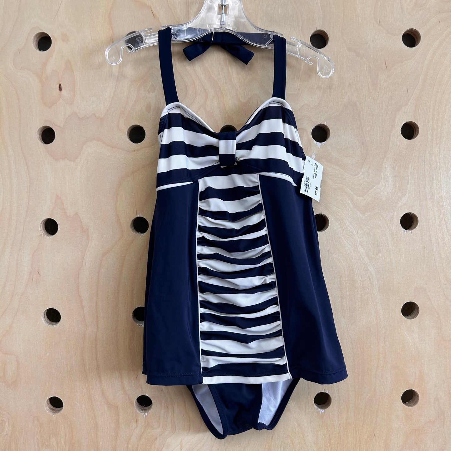 Navy + White Swimsuit