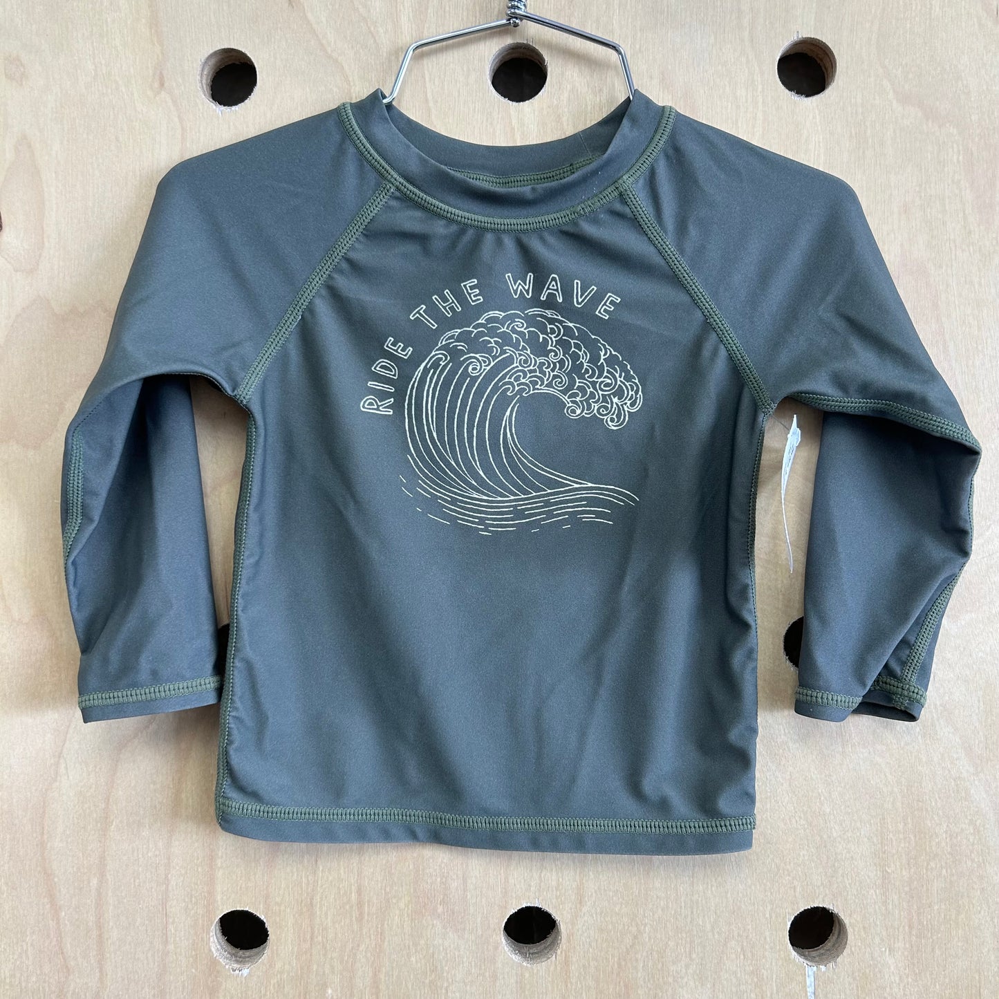 Olive Ride the Wave Rash Guard