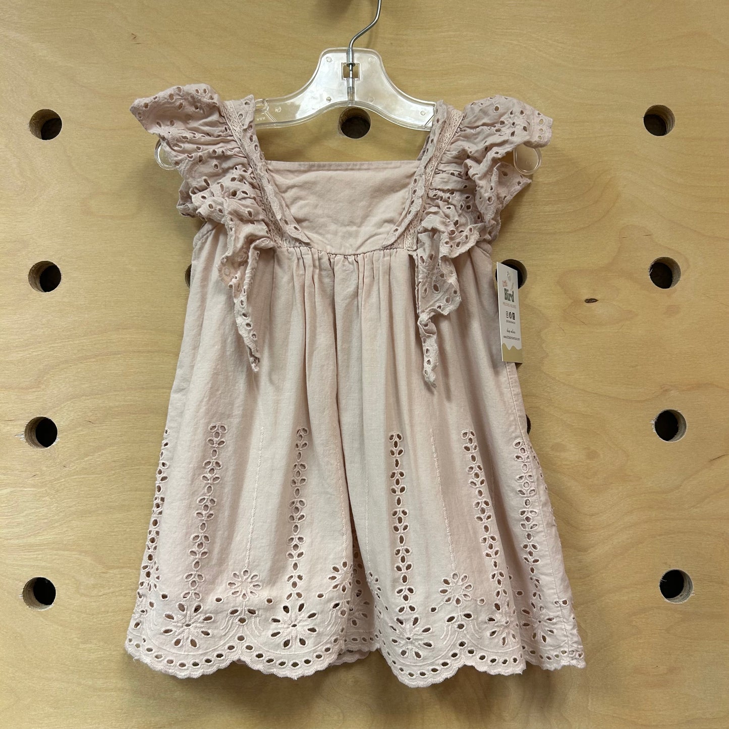 Dusty Pink Eyelet Dress