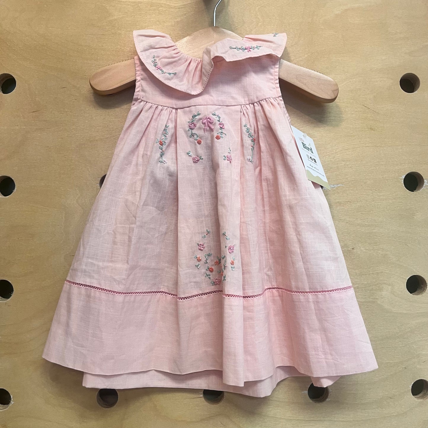 Peach Embroidered Dress