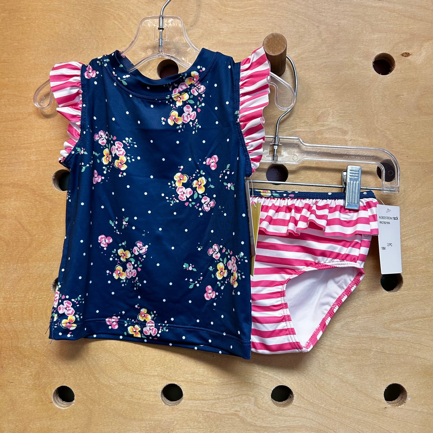 Blue/Pink Floral Swimsuit NEW!
