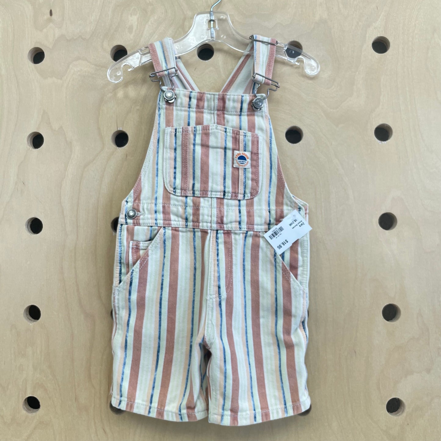 Striped Shortalls