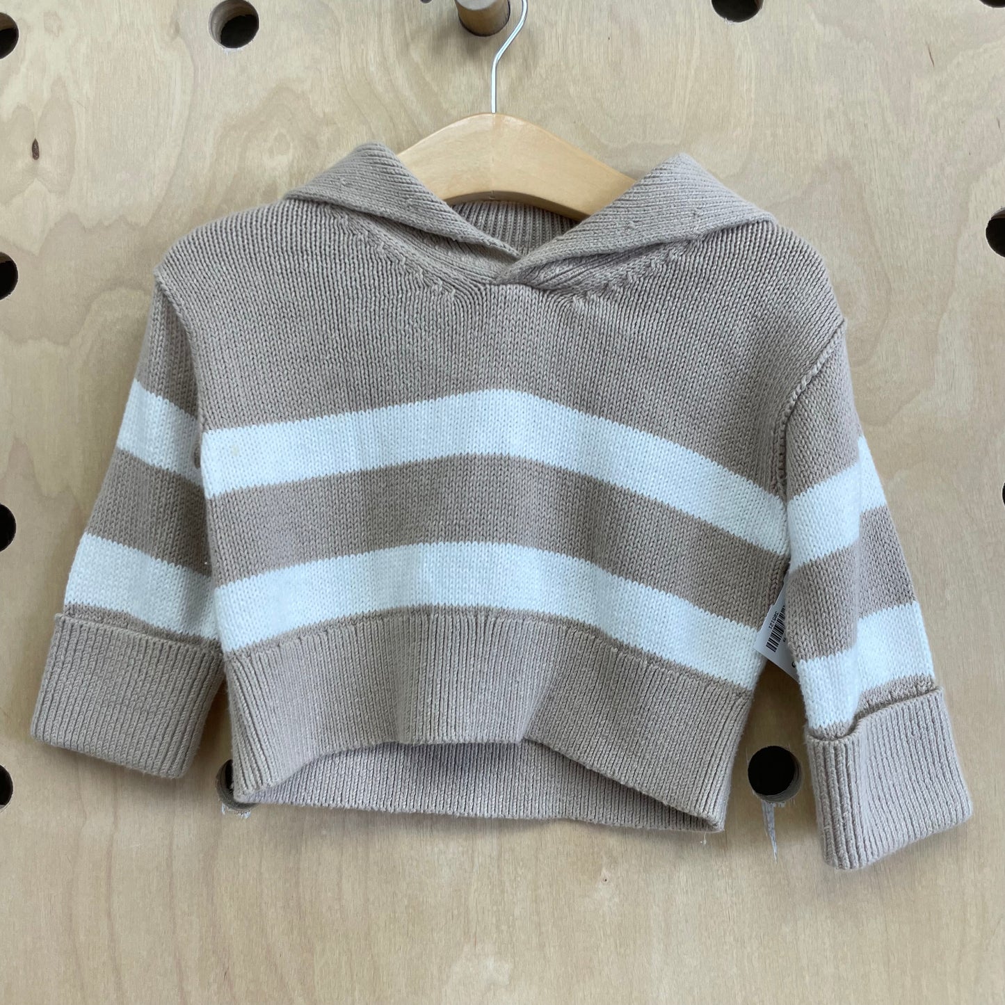 Cream + Tan Collar Sweater