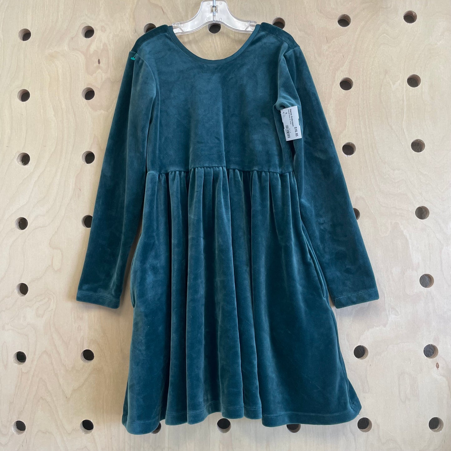 Emerald Velour LS Dress