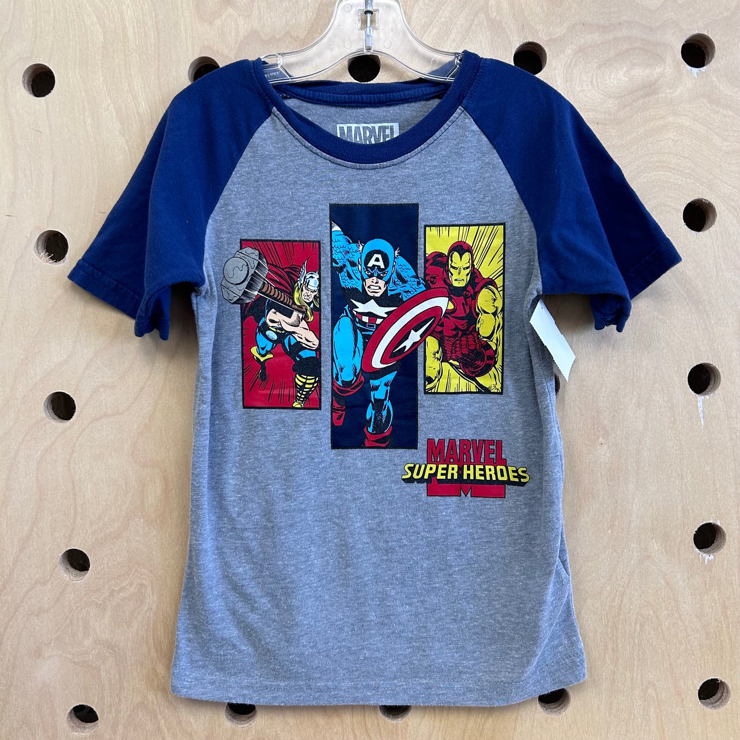 Grey & Blue Super Hero Tee