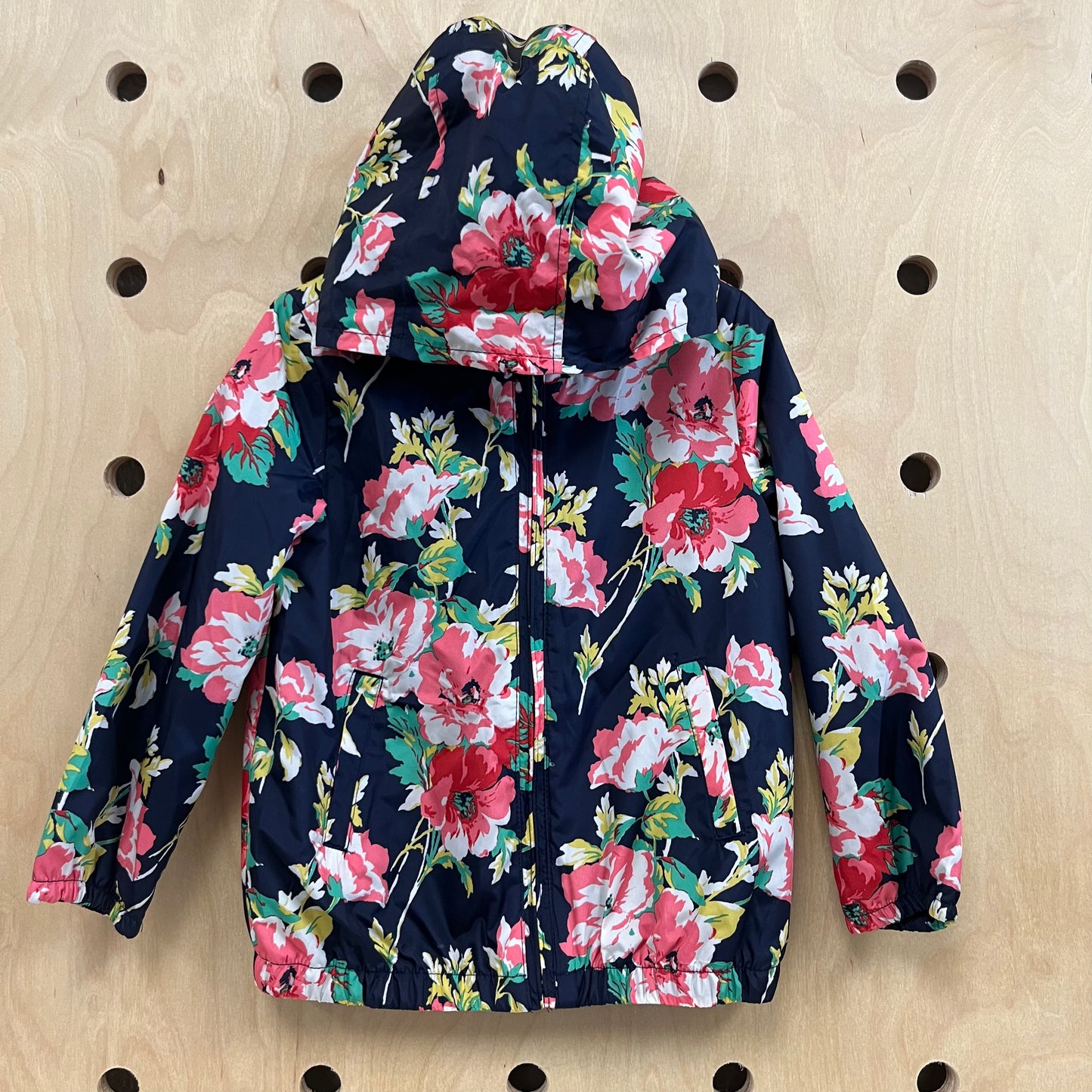 Blue Floral Nylon Jacket