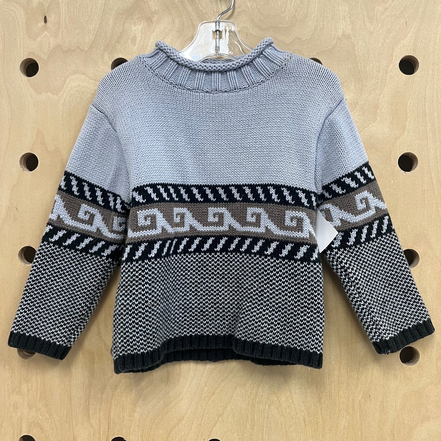 Blue & Black Thick Knit Sweater