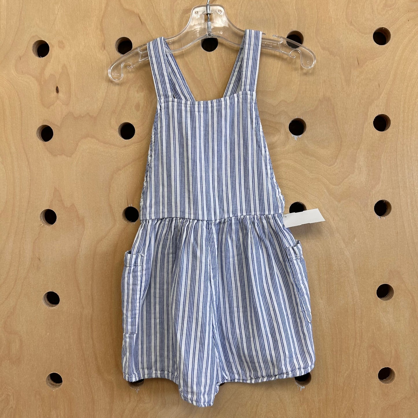 Blue Striped Pinafore Romper