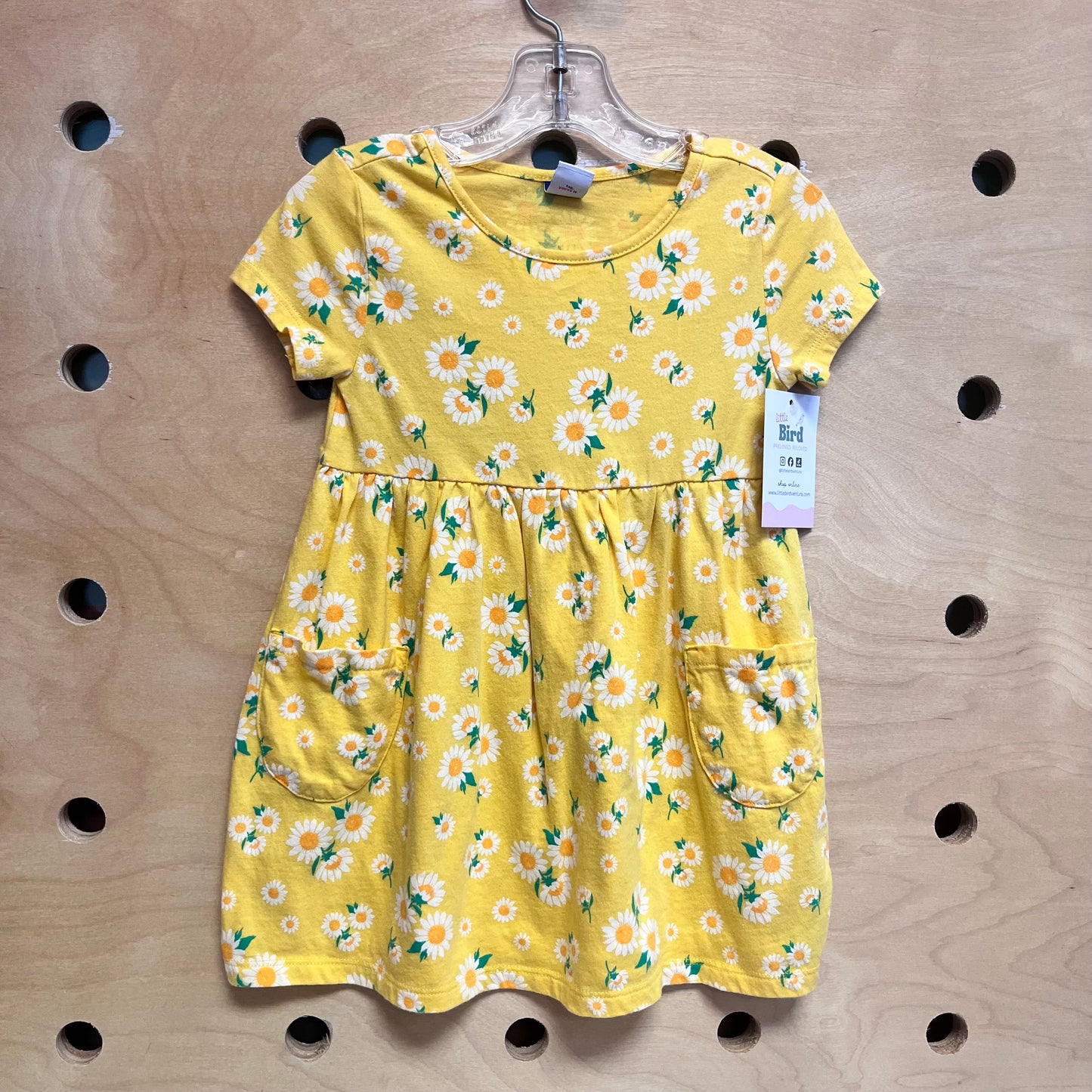 Yellow/White Daisies Pocket Dress