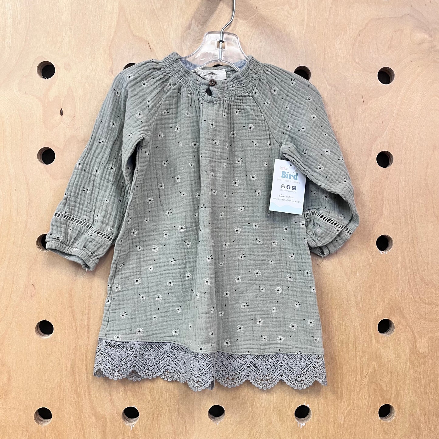Sage Floral Dress