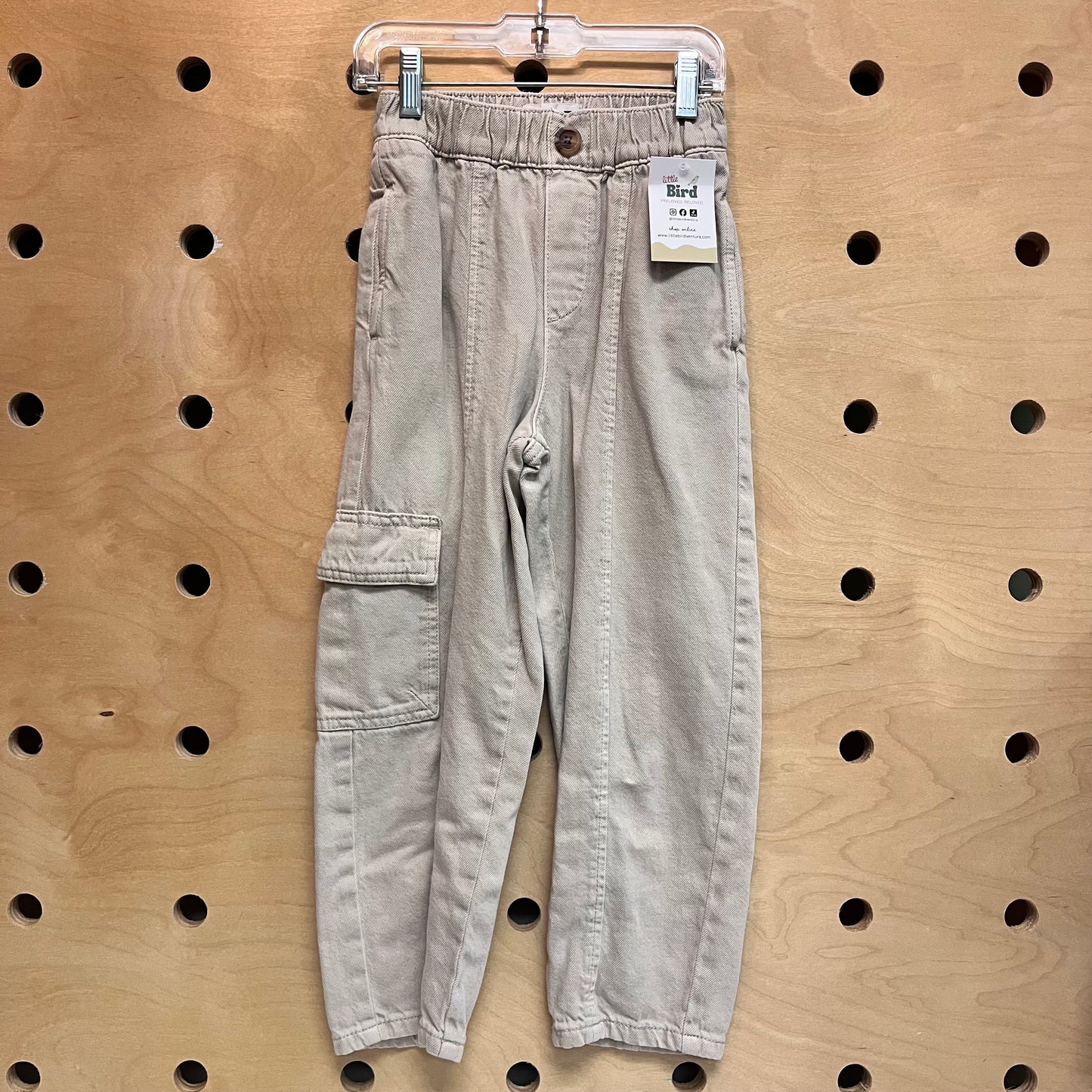 Tan Pull On Cargo Denim