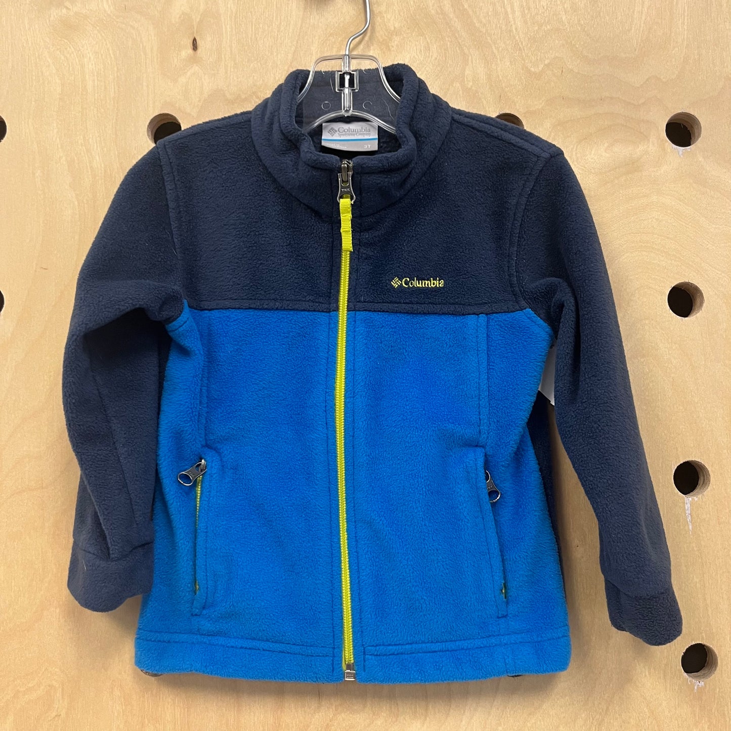 Two Toned Blue Fleece Zip Up