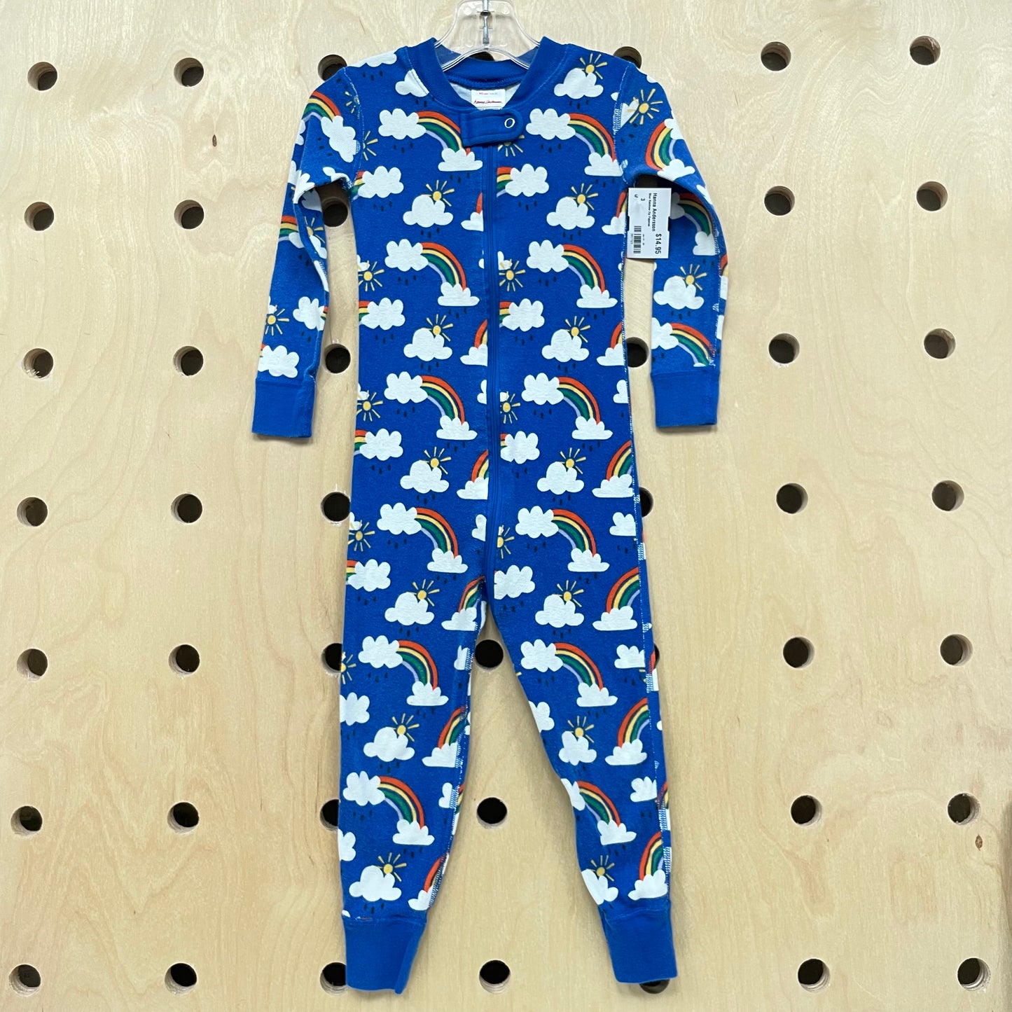 Blue Rainbow Zip Pajamas