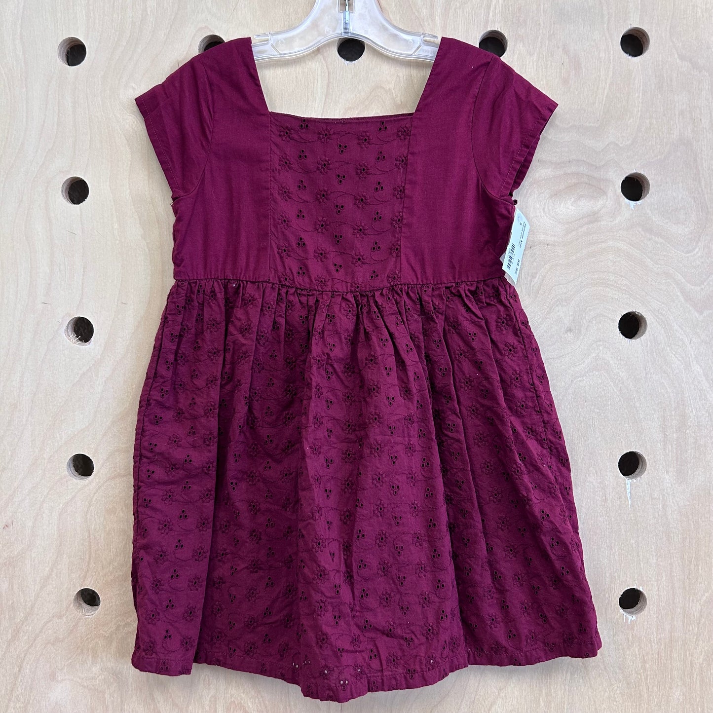 Burgundy Eyelet Dress