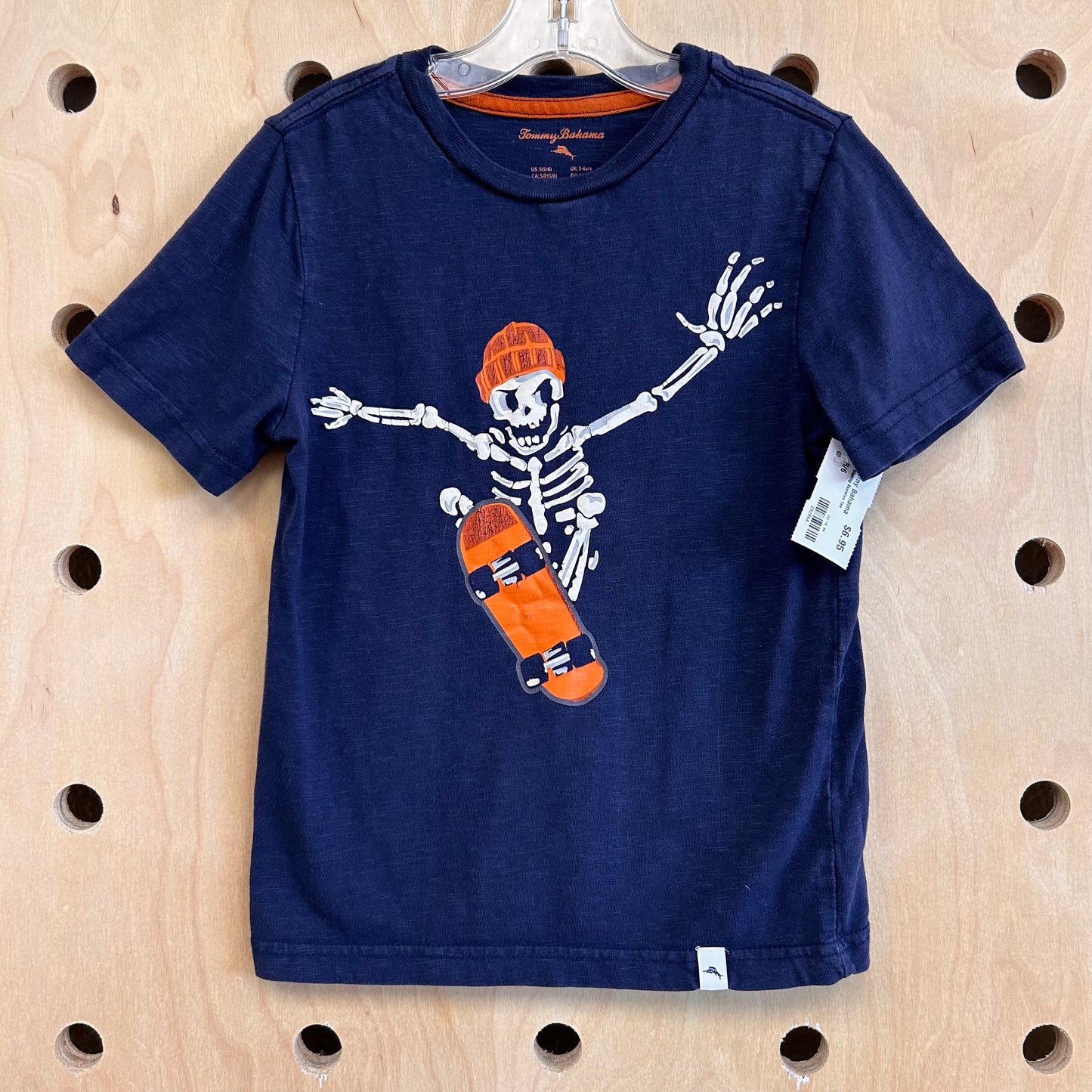 Blue Skating Skeleton Tee
