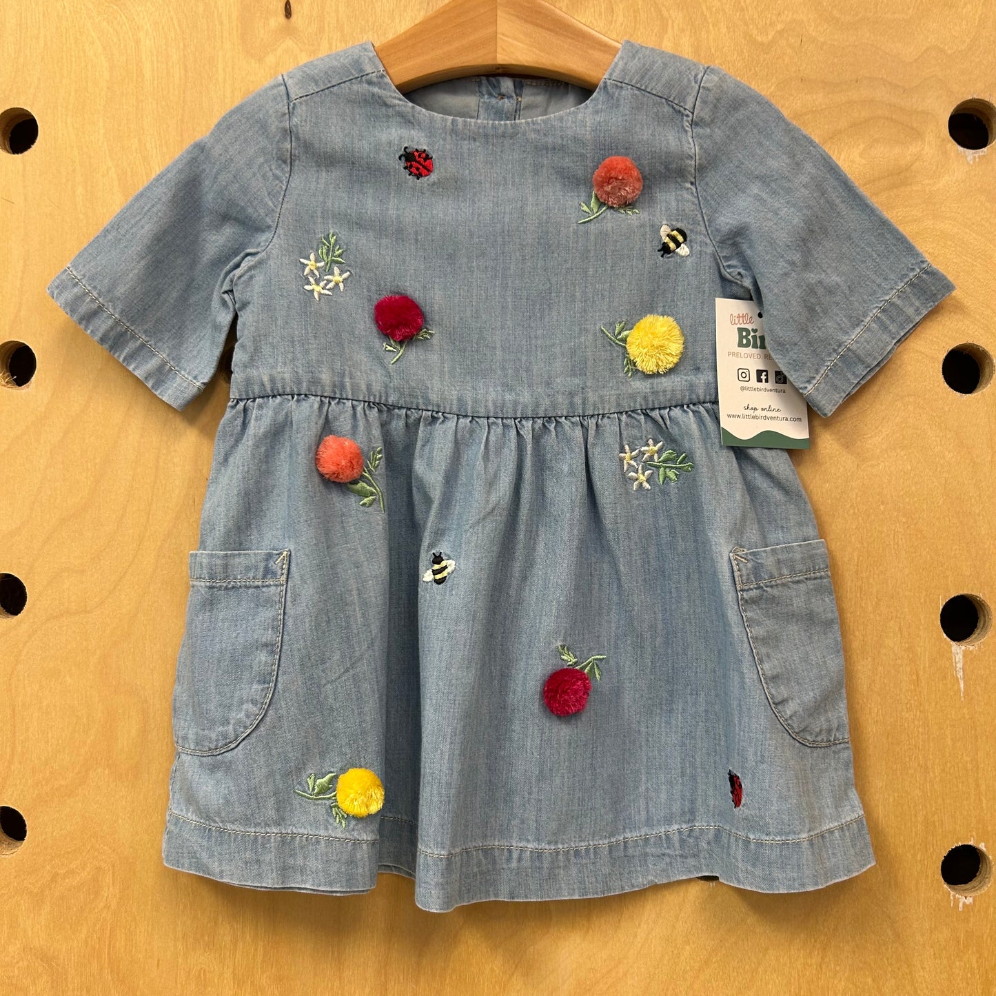 Denim Floral & Insects Dress