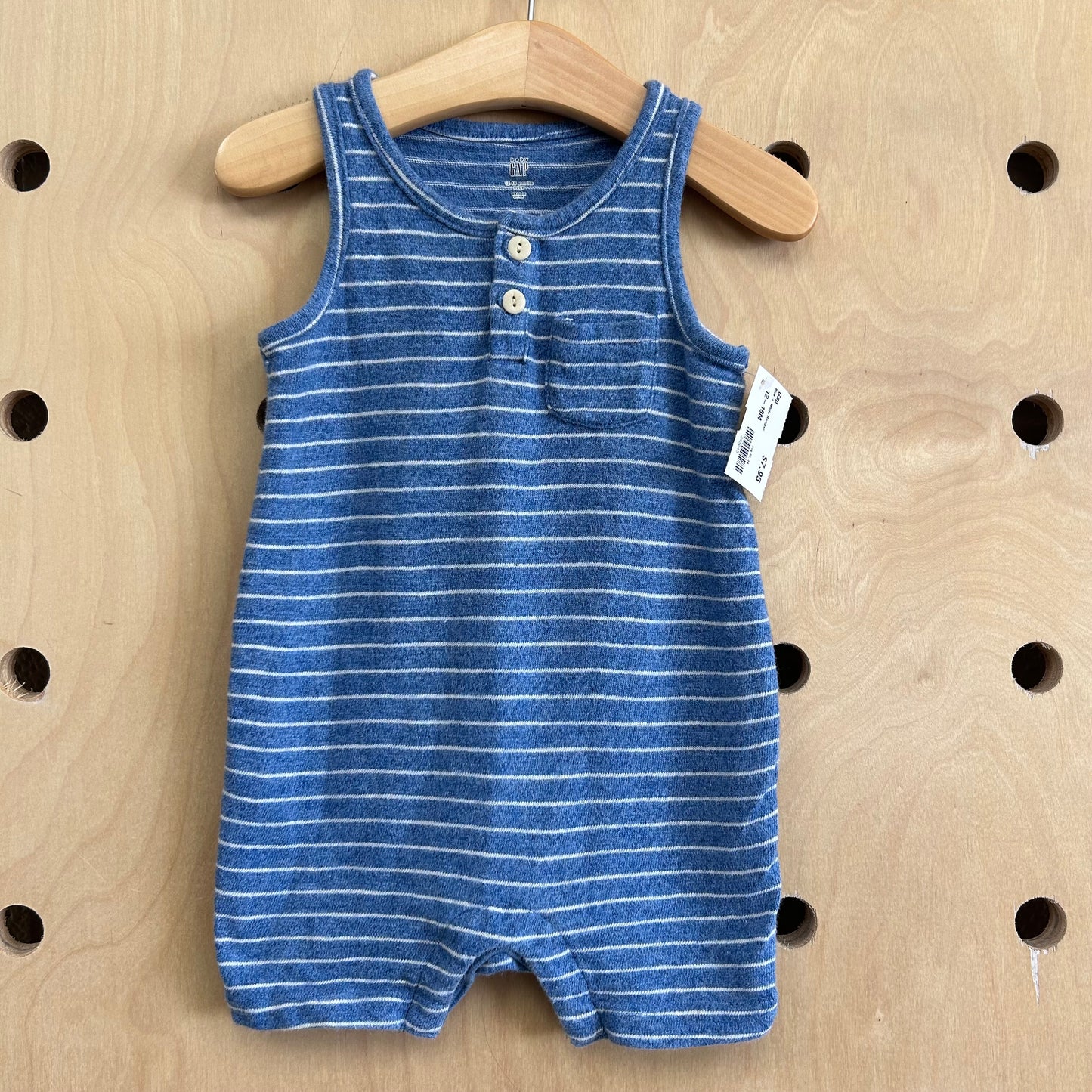 Blue + White Romper