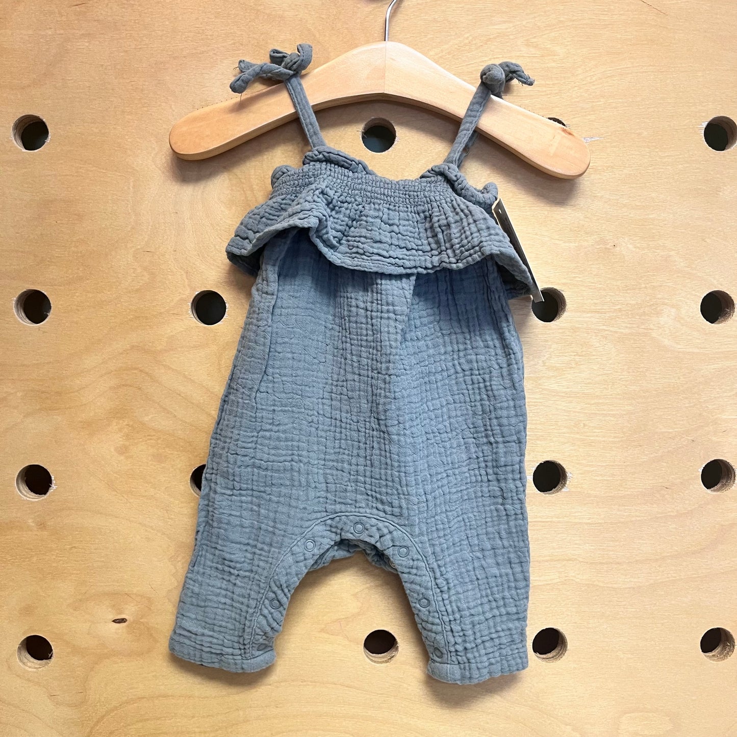 Blue Gauze Romper