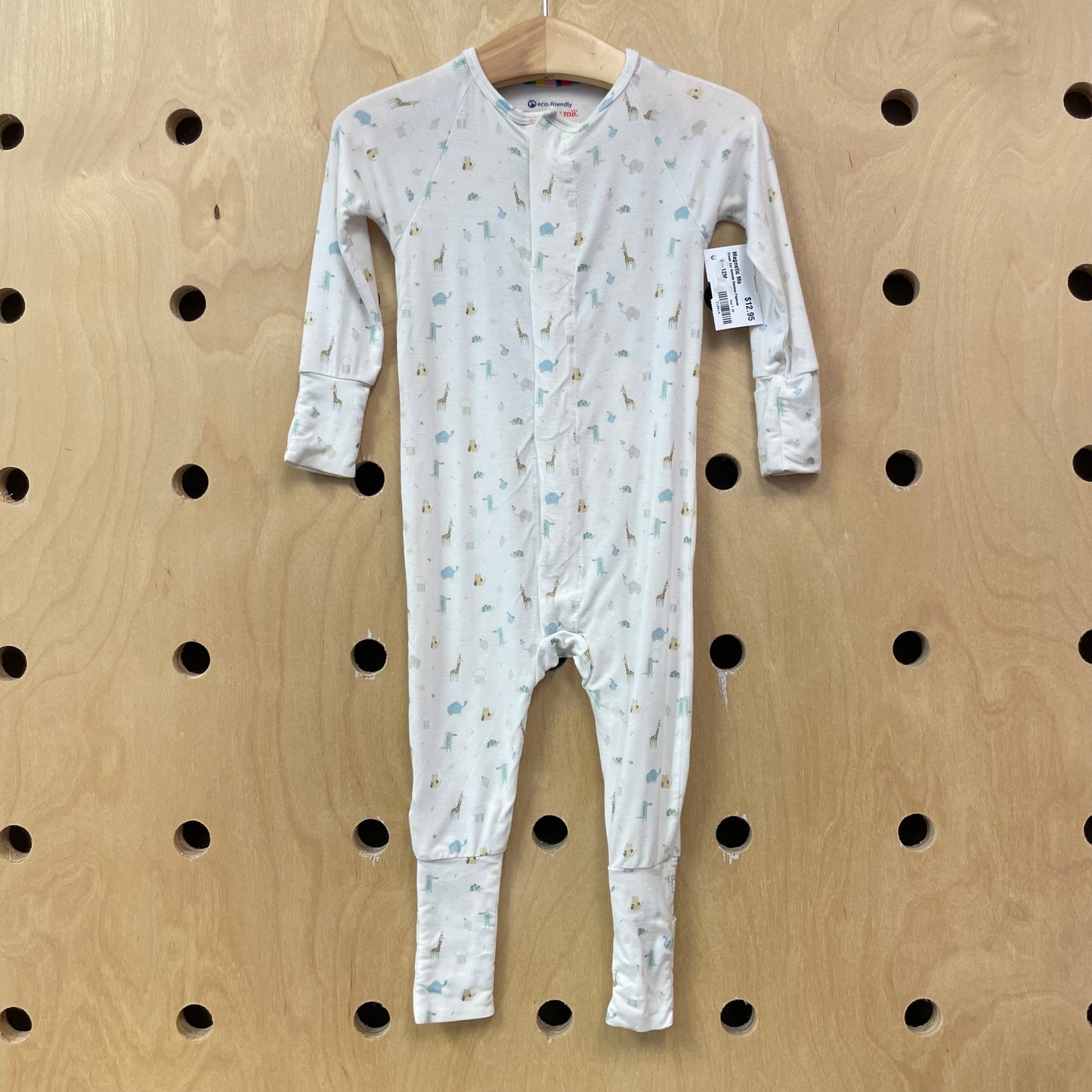 Cream Zoo Animals Bamboo Pajamas