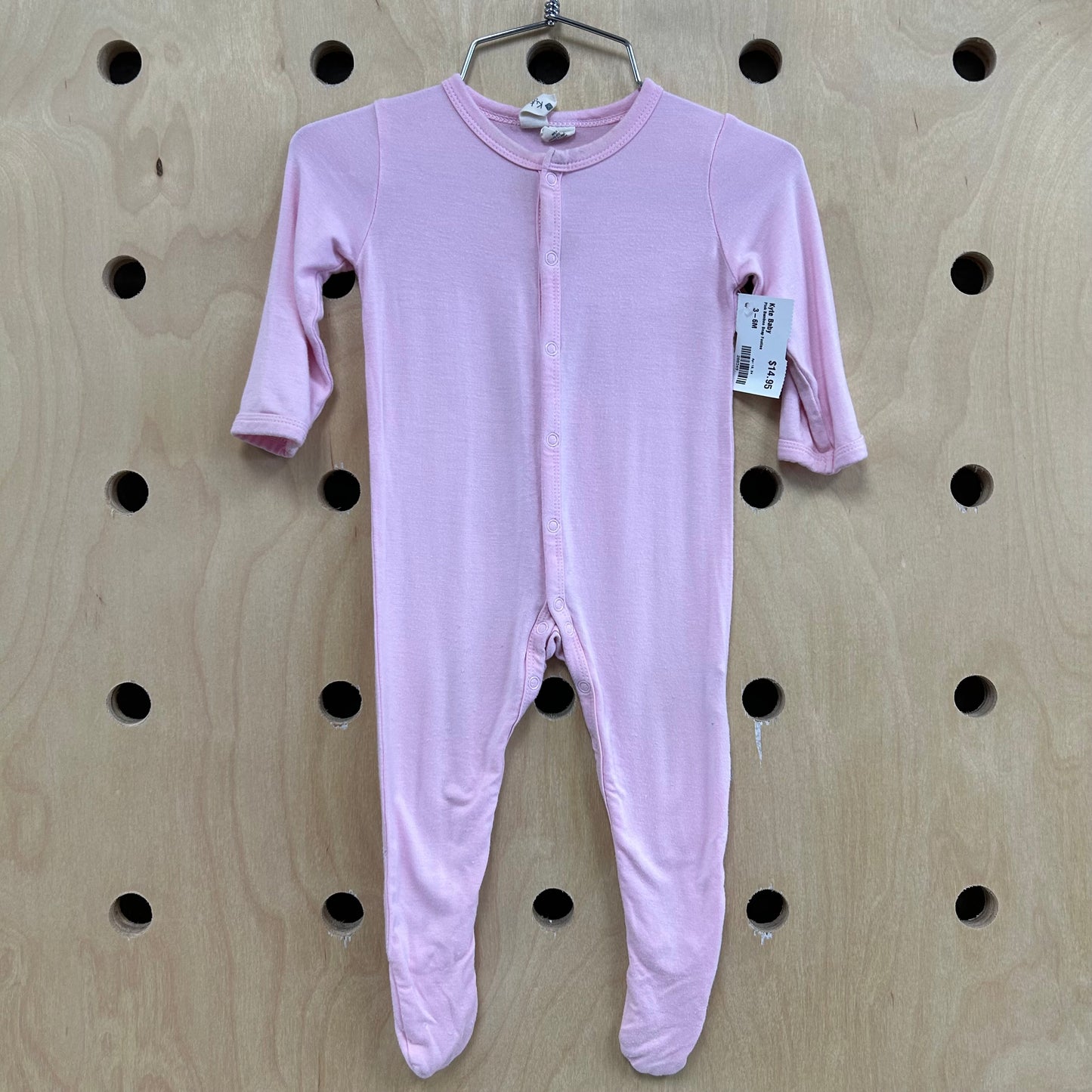 Pink Bamboo Snap Footies